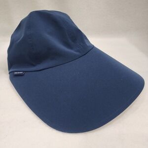 Solbari Ultra Wide Brim UV UPF 50+ Hat Womens One Size Navy Blue Strapback Nice!